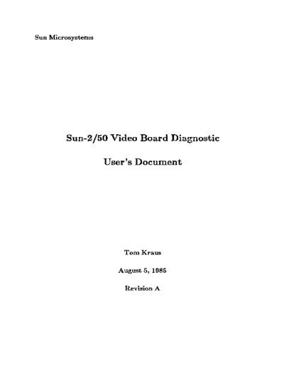 sun Sun-2 50 Video Diagnostic  sun sun2 diag Sun-2_50_Video_Diagnostic.pdf