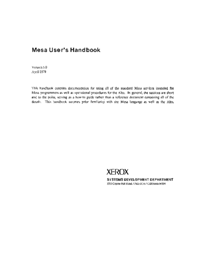 xerox mesa5user  xerox mesa 5.0_1979 mesa5user.pdf