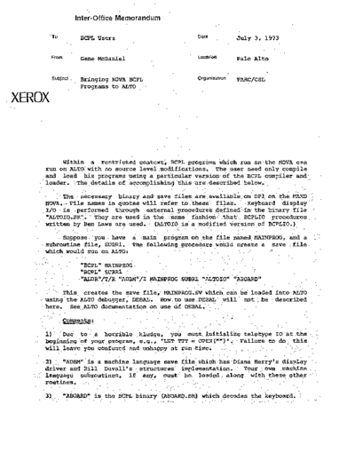 xerox Bringing Nova BCPL Programs to Alto Jul73  xerox alto memos_1973 Bringing_Nova_BCPL_Programs_to_Alto_Jul73.pdf