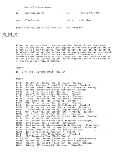 xerox Reserved Alto Memory Locations Jan75  xerox alto memos_1975 Reserved_Alto_Memory_Locations_Jan75.pdf