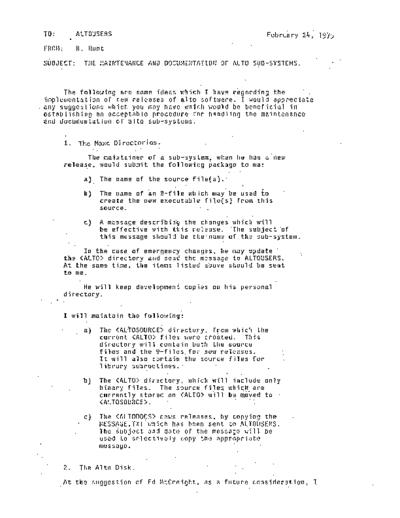 xerox The Maintenance and Documentation of Alto Subystems Feb75  xerox alto memos_1975 The_Maintenance_and_Documentation_of_Alto_Subystems_Feb75.pdf