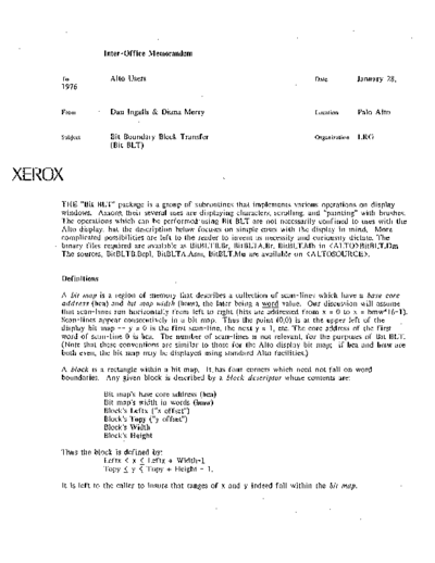 xerox BitBLT Jan76  xerox alto memos_1976 BitBLT_Jan76.pdf