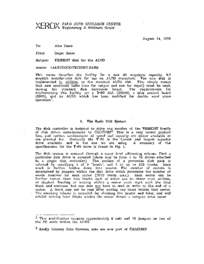 xerox Trident Disk for the Alto Aug76  xerox alto memos_1976 Trident_Disk_for_the_Alto_Aug76.pdf