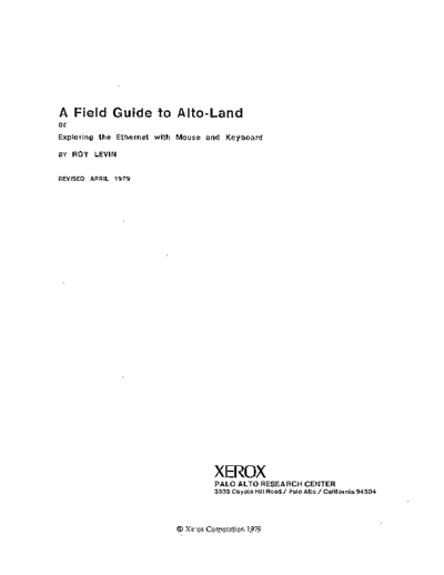 xerox A Field Guide to Alto-Land Apr79  xerox alto memos_1979 A_Field_Guide_to_Alto-Land_Apr79.pdf