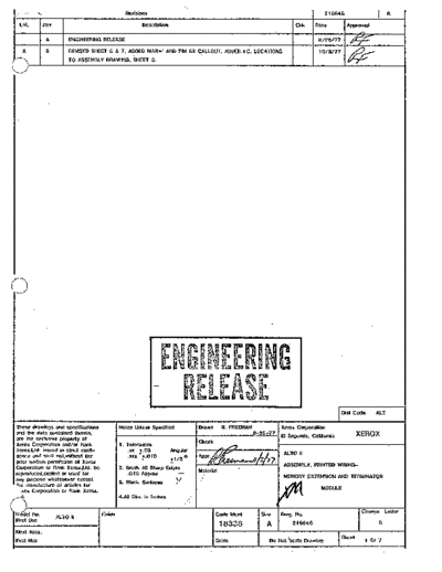 xerox 216646B Alto II Assembly Memory Extension and Terminator Module  xerox alto schematics 216646B_Alto_II_Assembly_Memory_Extension_and_Terminator_Module.pdf