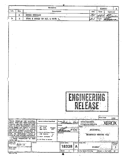 xerox 216647B Assembly Extended Memory Kit  xerox alto schematics 216647B_Assembly_Extended_Memory_Kit.pdf