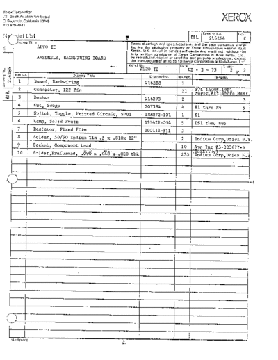 xerox 216284C Alto II Assembly Backwiring Board  xerox alto schematics 216284C_Alto_II_Assembly_Backwiring_Board.pdf