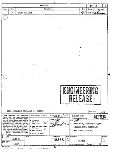 xerox 217115A Assembly Memory Data Interface Extd Memory  xerox alto schematics 217115A_Assembly_Memory_Data_Interface_Extd_Memory.pdf