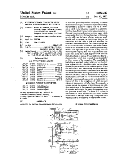 xerox 4063220 Ethernet  xerox alto patents 4063220_Ethernet.pdf