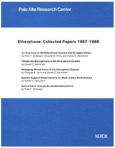 xerox CSL-89-2 Etherphone Collected Papers 1987-1988  xerox parc techReports CSL-89-2_Etherphone_Collected_Papers_1987-1988.pdf