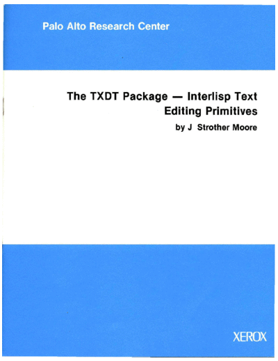 xerox CSL-81-2 The TXDT Package  xerox parc techReports CSL-81-2_The_TXDT_Package.pdf