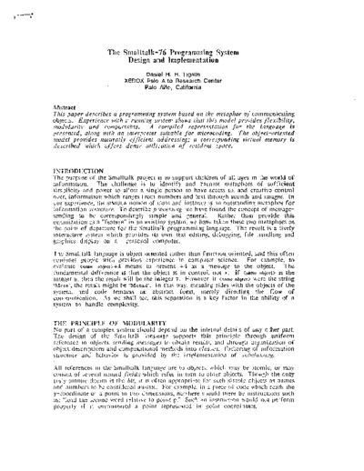 xerox The Smalltalk-76 Programming System Design and Implementation  xerox parc techReports The_Smalltalk-76_Programming_System_Design_and_Implementation.pdf