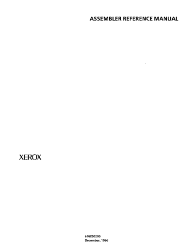 xerox 610E00290 Assembler Reference Manual Dec86  xerox sdd xde 610E00290_Assembler_Reference_Manual_Dec86.pdf