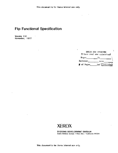 xerox FTP Functional Specification Nov77  xerox sdd memos_1977 FTP_Functional_Specification_Nov77.pdf