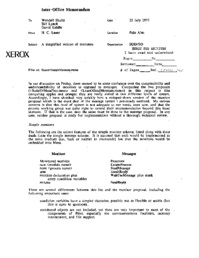 xerox 19770725 A Simplified Version Of Monitors  xerox sdd memos_1977 19770725_A_Simplified_Version_Of_Monitors.pdf