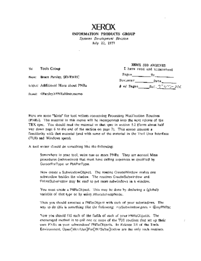 xerox 19770722 Additional Hints about PNRs  xerox sdd memos_1977 19770722_Additional_Hints_about_PNRs.pdf