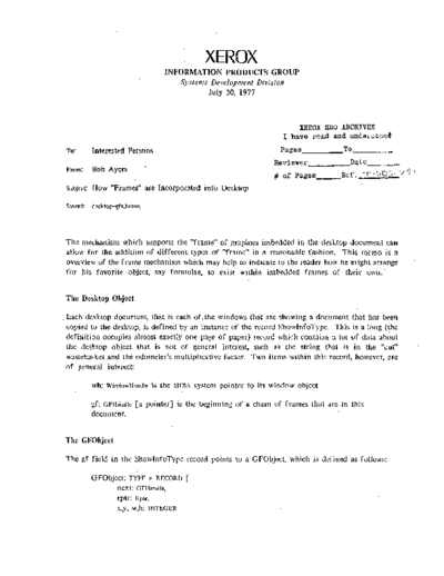 xerox 19770730 How Frames Are Incorporated Into Desktop  xerox sdd memos_1977 19770730_How_Frames_Are_Incorporated_Into_Desktop.pdf