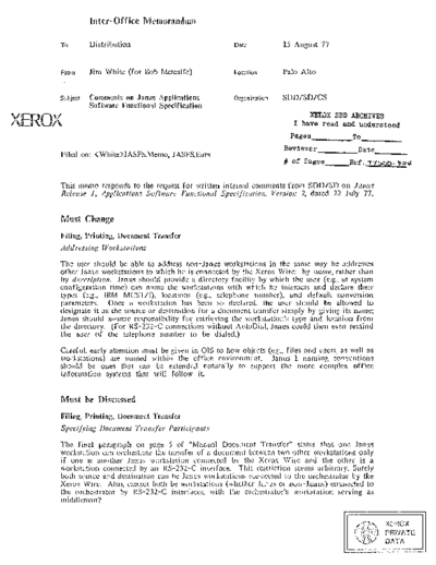 xerox 19770815 Comments On Janus Applications Software Functional Specification  xerox sdd memos_1977 19770815_Comments_On_Janus_Applications_Software_Functional_Specification.pdf