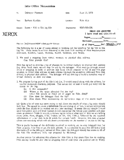 xerox 19780615 Issues VM to DA Log File  xerox sdd memos_1978 19780615_Issues_VM_to_DA_Log_File.pdf