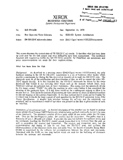 xerox 19780914 D0 RS-232-C Microcode Status  xerox sdd memos_1978 19780914_D0_RS-232-C_Microcode_Status.pdf