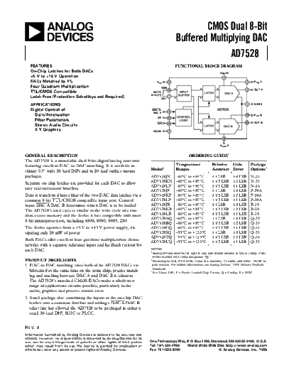 AD7528 AD7528  . Electronic Components Datasheets Various AD7528 AD7528.pdf