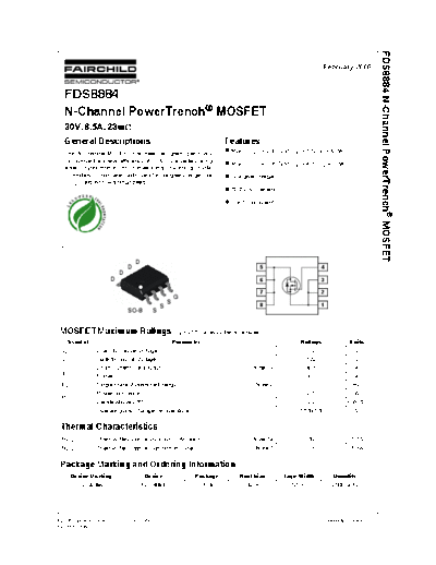 FDS8884 FDS8884  . Electronic Components Datasheets Various FDS8884 FDS8884.pdf
