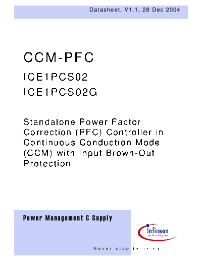 ICE1PCS02 datasheet  . Electronic Components Datasheets Various ICE1PCS02 datasheet.pdf