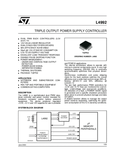 L4992 70088 DS  . Electronic Components Datasheets Various L4992 70088_DS.pdf