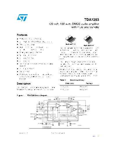 TDA7293 TDA7293  . Electronic Components Datasheets Various TDA7293 TDA7293.pdf