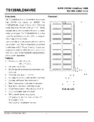 TS128MLD64V6 1274382  . Electronic Components Datasheets Various TS128MLD64V6 1274382.pdf