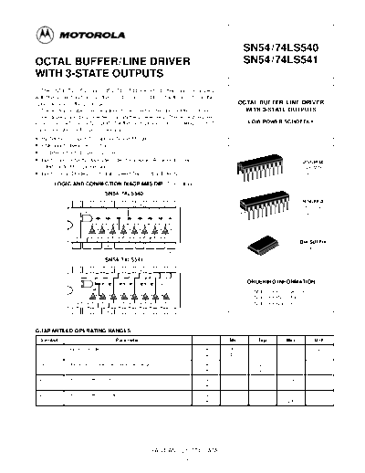 datasheets 74ls540  . Electronic Components Datasheets Various datasheets 74ls540.pdf