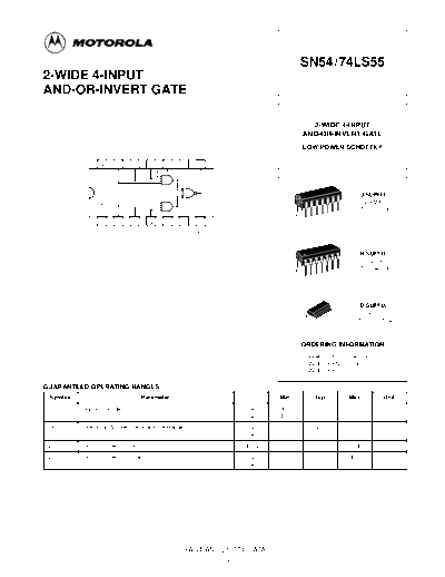 datasheets 74ls55  . Electronic Components Datasheets Various datasheets 74ls55.pdf