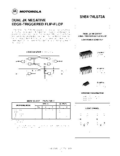 datasheets 74ls73  . Electronic Components Datasheets Various datasheets 74ls73.pdf