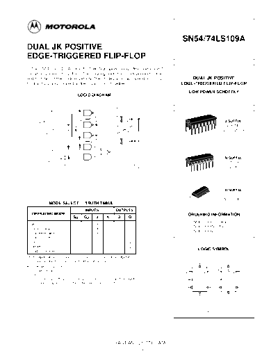 datasheets 74ls109  . Electronic Components Datasheets Various datasheets 74ls109.pdf