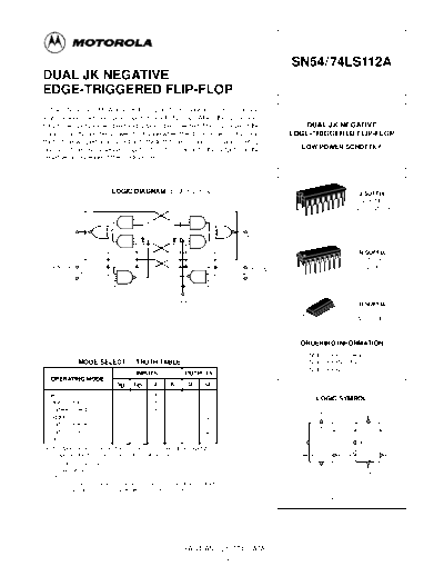 datasheets 74ls112  . Electronic Components Datasheets Various datasheets 74ls112.pdf