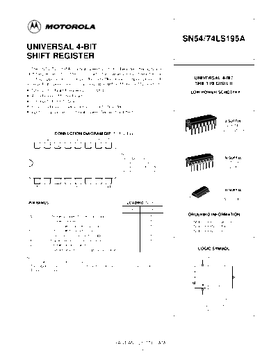 datasheets 74ls195  . Electronic Components Datasheets Various datasheets 74ls195.pdf