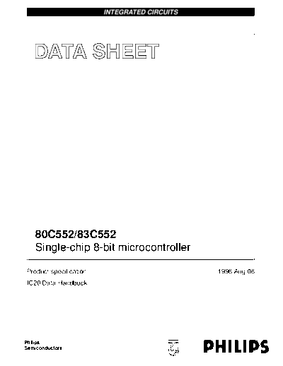 datasheets 80c552  . Electronic Components Datasheets Various datasheets 80c552.pdf