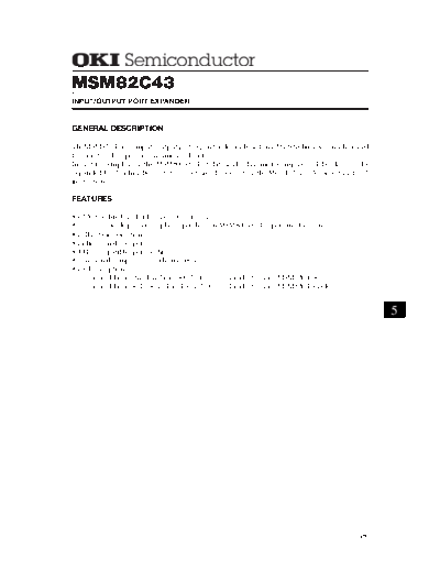 datasheets 82c43  . Electronic Components Datasheets Various datasheets 82c43.pdf