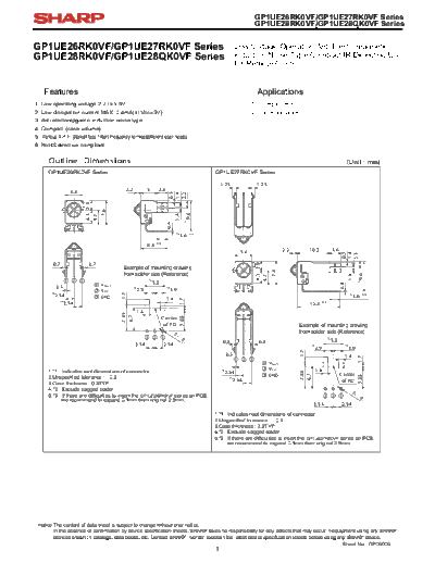 ir ontvanger gp1ue26rk0vf e  . Electronic Components Datasheets Various ir ontvanger gp1ue26rk0vf_e.pdf