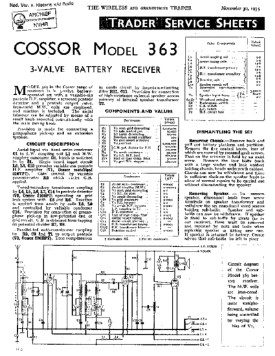 COSSOR Cossor 363  . Rare and Ancient Equipment COSSOR 363 Cossor_363.pdf