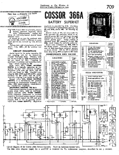 COSSOR 366A  . Rare and Ancient Equipment COSSOR 366A Cossor_366A.pdf