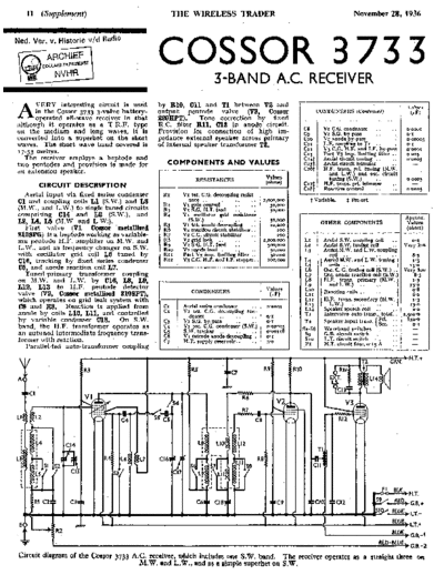 COSSOR Cossor 3733  . Rare and Ancient Equipment COSSOR 3733 Cossor_3733.pdf