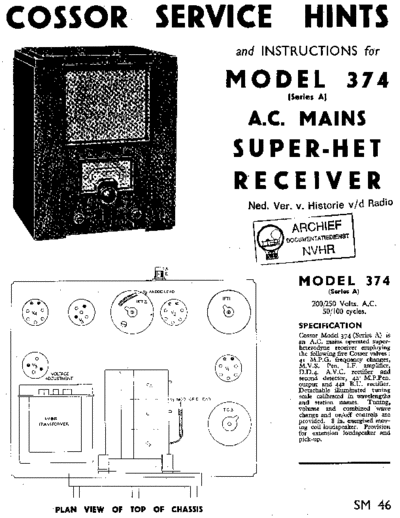 COSSOR 374  . Rare and Ancient Equipment COSSOR 374 Cossor_374.pdf