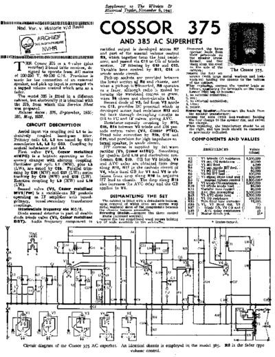 COSSOR Cossor 375  . Rare and Ancient Equipment COSSOR 375 Cossor_375.pdf