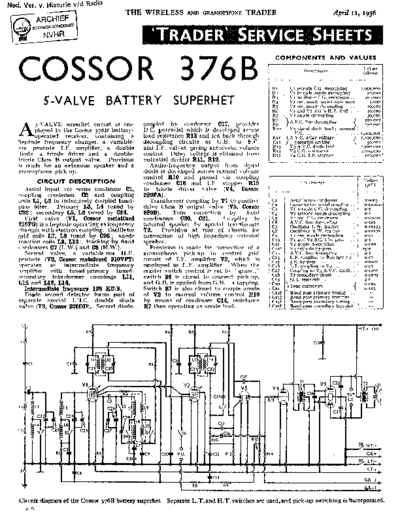 COSSOR 376B  . Rare and Ancient Equipment COSSOR 376B Cossor_376B.pdf