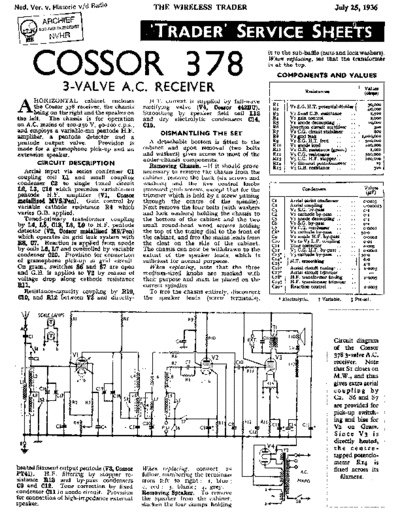 COSSOR 378  . Rare and Ancient Equipment COSSOR 378 Cossor_378.pdf