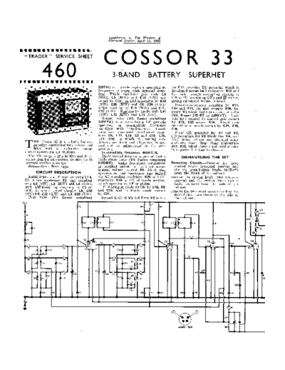 COSSOR Cossor 33  . Rare and Ancient Equipment COSSOR 33 Cossor_33.pdf