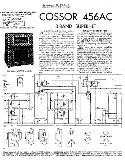 COSSOR 456  . Rare and Ancient Equipment COSSOR 456 Cossor_456.pdf