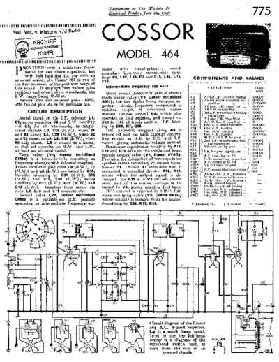 COSSOR Cossor 464AC  . Rare and Ancient Equipment COSSOR 464AC Cossor_464AC.pdf