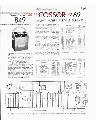 COSSOR -469  . Rare and Ancient Equipment COSSOR 469 cossor-469.pdf